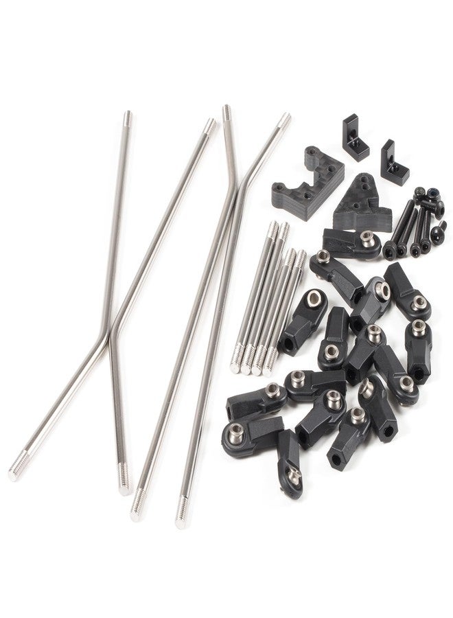 ZMHOBBY High Clearance Carbon Fiber LCG Chassis Kit, Stainless Steel Links Set, for Custom Build Comp Cheater Rigs Built (Capra Links Kit) - Image 1